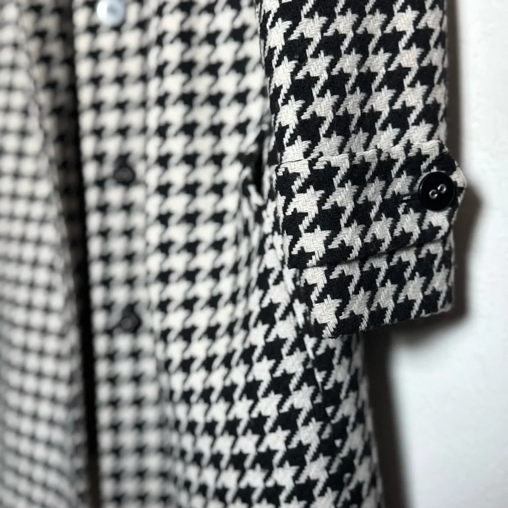 Houndstooth Black and White Coat - Picture 4 of 10
